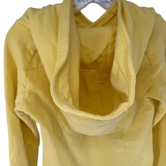 Buff Bunny Power Hoodie Size M Womens Yellow Pullover Gym Fitness BuffBunny Top - Picture 6 of 8